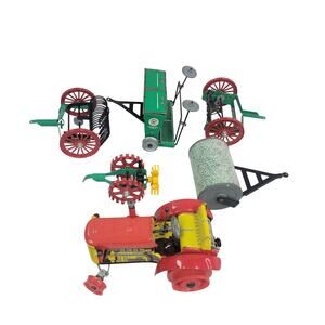 VINTAGE KOVAP TIN TOY ZETOR TRACTOR And accessories FROM CZECH. REPUBLIC